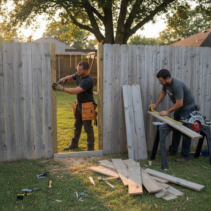 Backyard Fence Installation