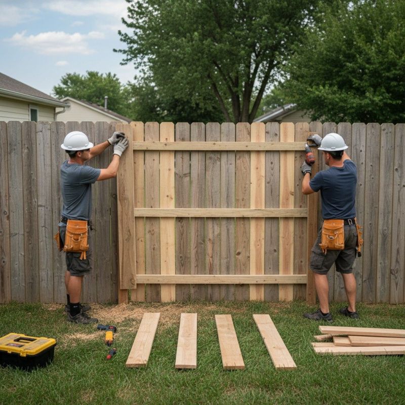 Backyard Fence Installation